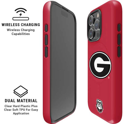 University of Georgia Logo Red iPhone 16 Pro Magsafe Impact Case
